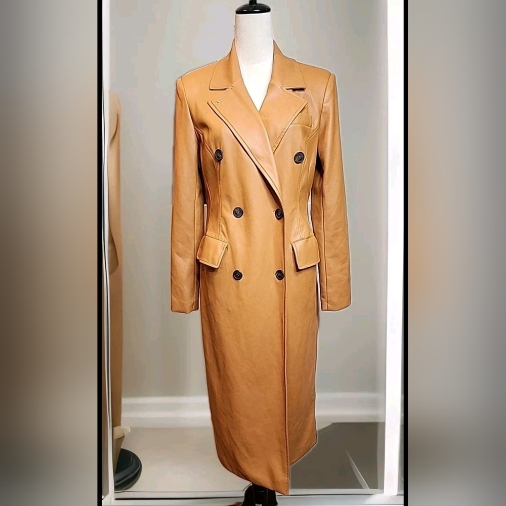 7 For All Mankind Tan Trench Coat